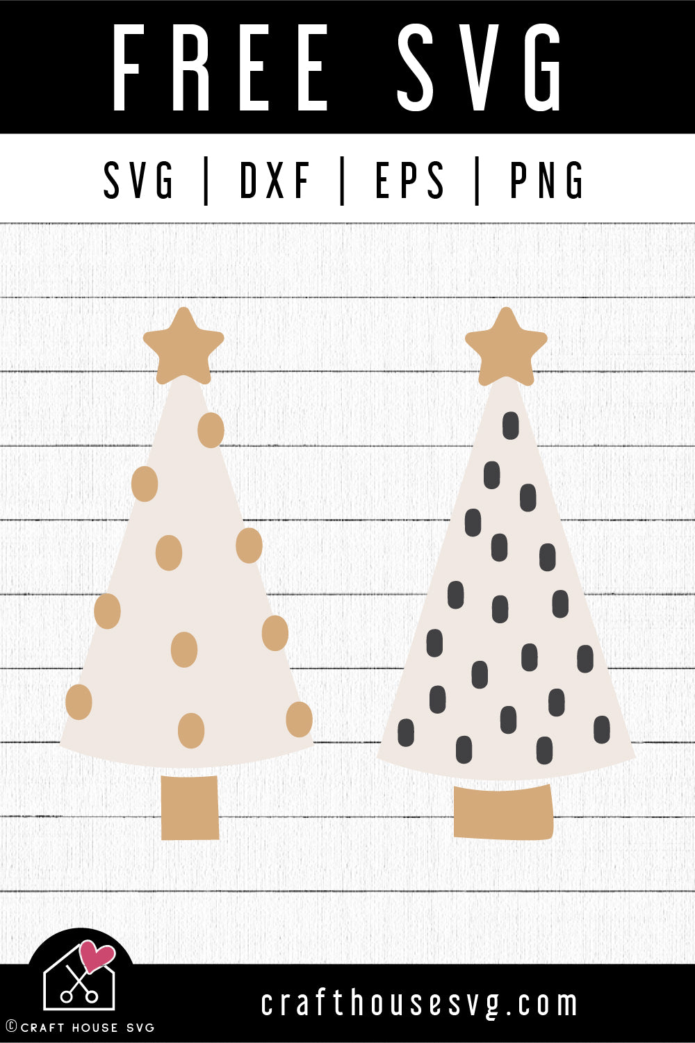 FREE Scandinavian Style Christmas Tree SVG | A Christmas SVG cut file FB372