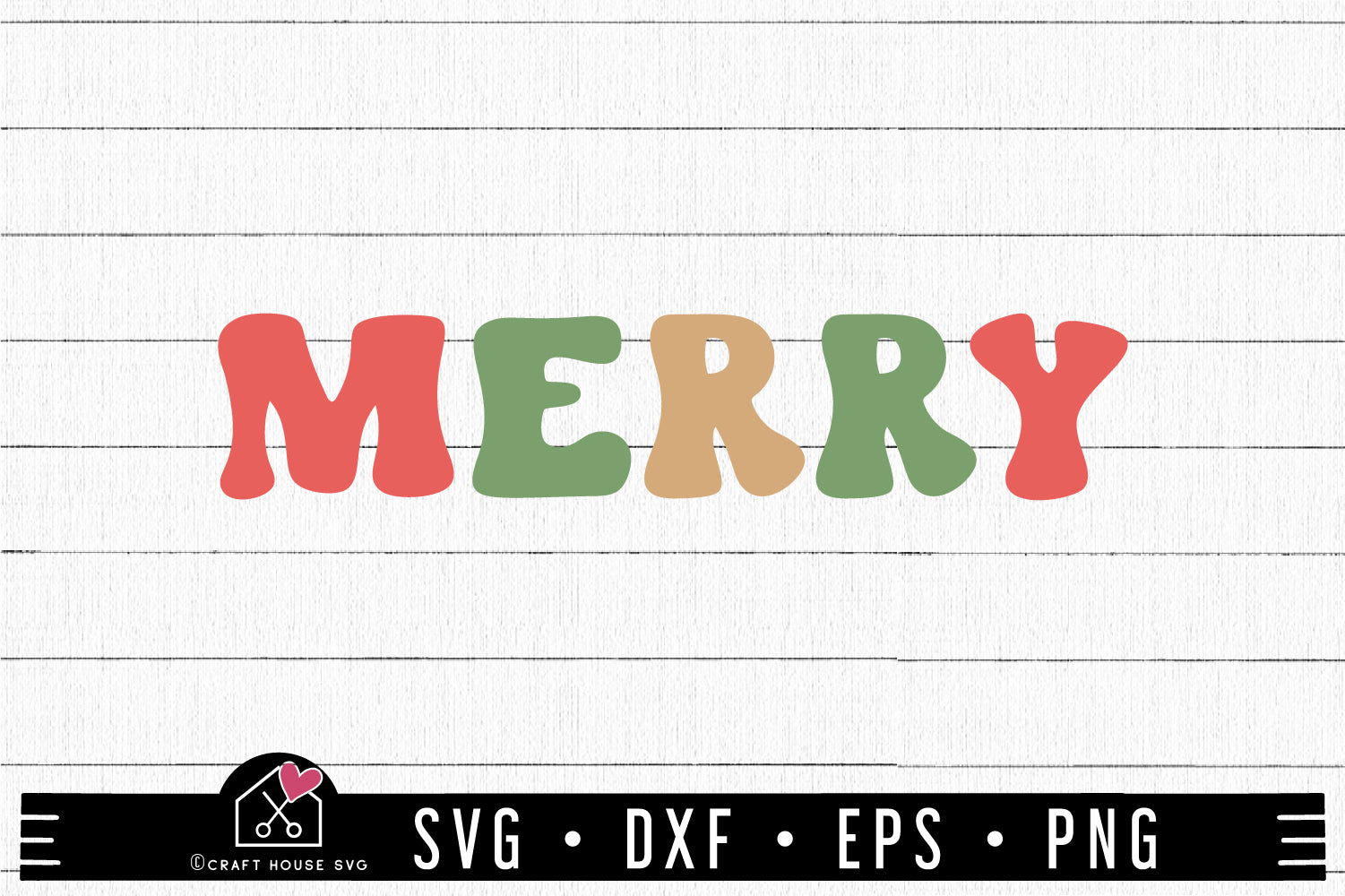 FREE Merry SVG | A Christmas SVG cut file FB374 - Craft House SVG