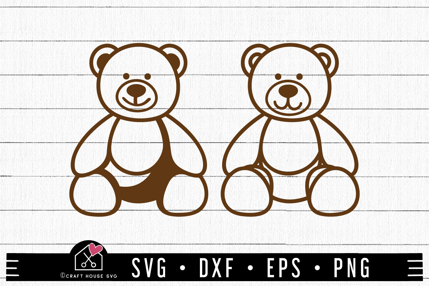 FREE Teddy Bear SVG Valentine cut file FB380 - Craft House SVG