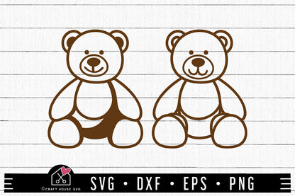 FREE Teddy Bear SVG Valentine cut file FB380 - Craft House SVG