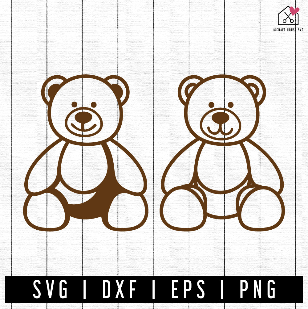 FREE Teddy Bear SVG Valentine cut file FB380 - Craft House SVG