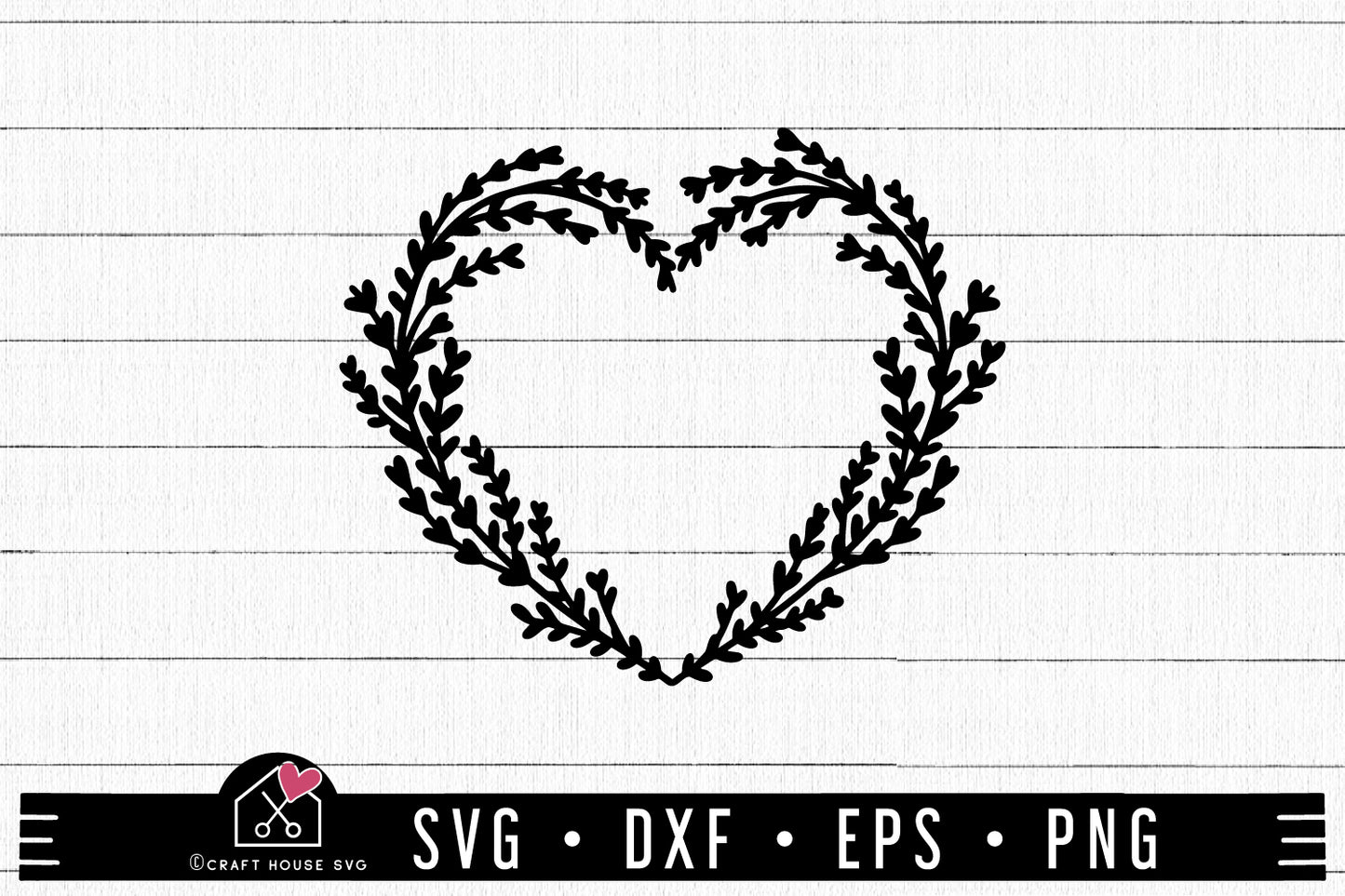 FREE Heart Floral Frame SVG Valentine cut file FB383 - Craft House SVG