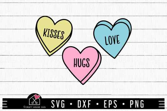 FREE Candy Heart SVG Valentine cut file FB385