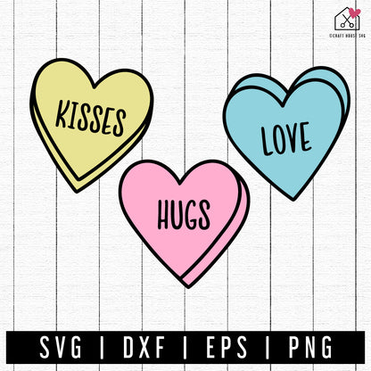 FREE Candy Heart SVG Valentine cut file FB385 - Craft House SVG