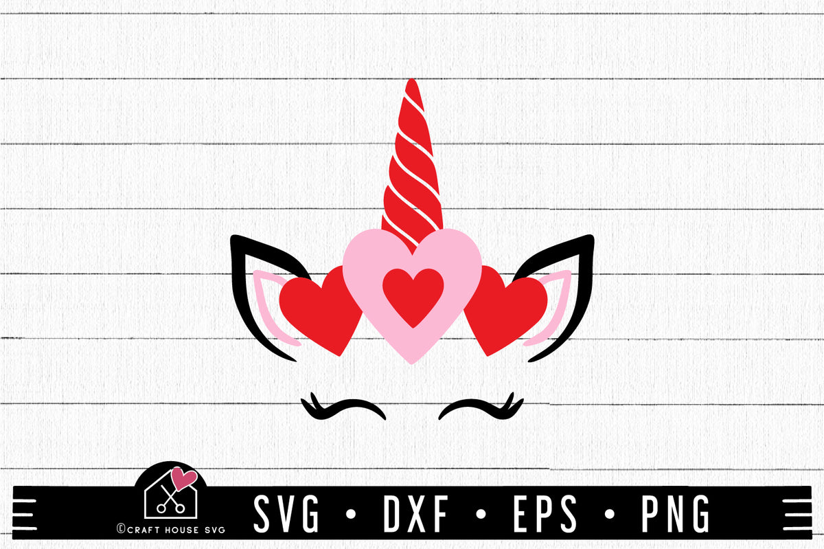 FREE Unicorn Valentine SVG - Craft House SVG