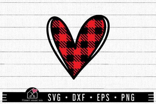 FREE Plaid Heart SVG Valentine cut file FB389 - Craft House SVG