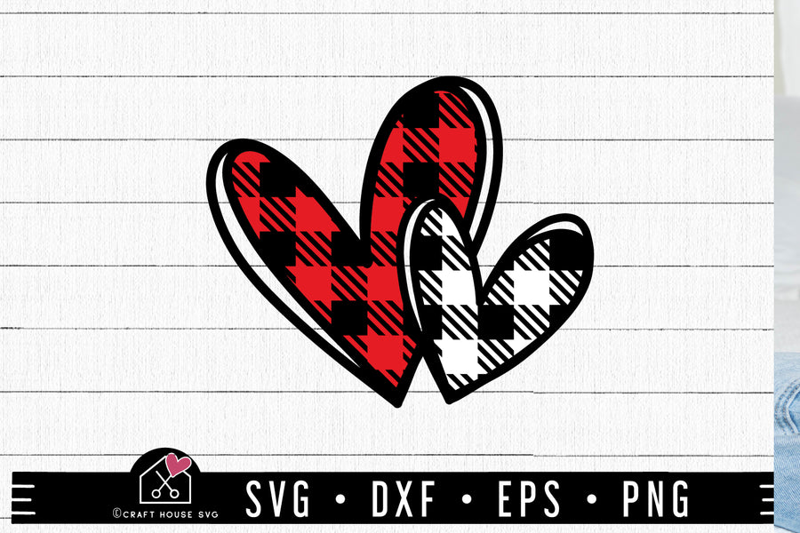FREE Plaid Hearts SVG Valentine shirt cut file FB392 - Craft House SVG