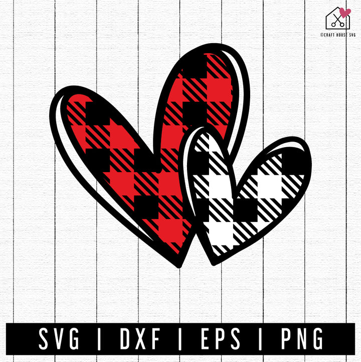FREE Plaid Hearts SVG Valentine shirt cut file FB392