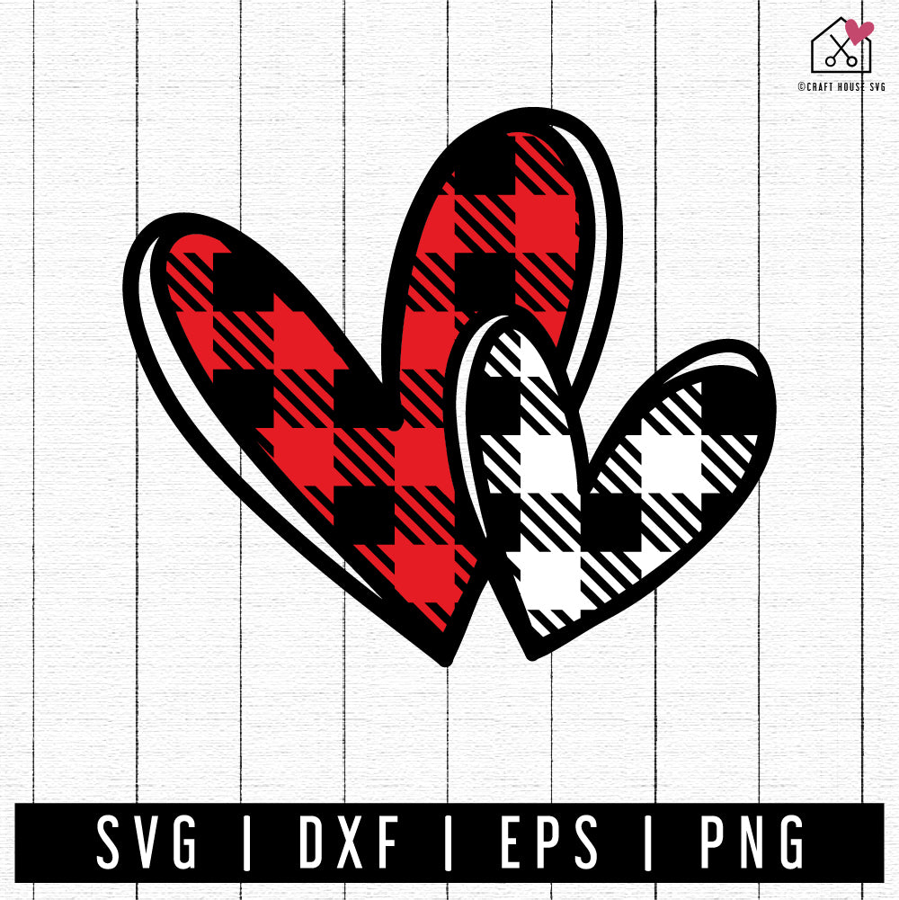 FREE Plaid Hearts SVG Valentine shirt cut file FB392 - Craft House SVG
