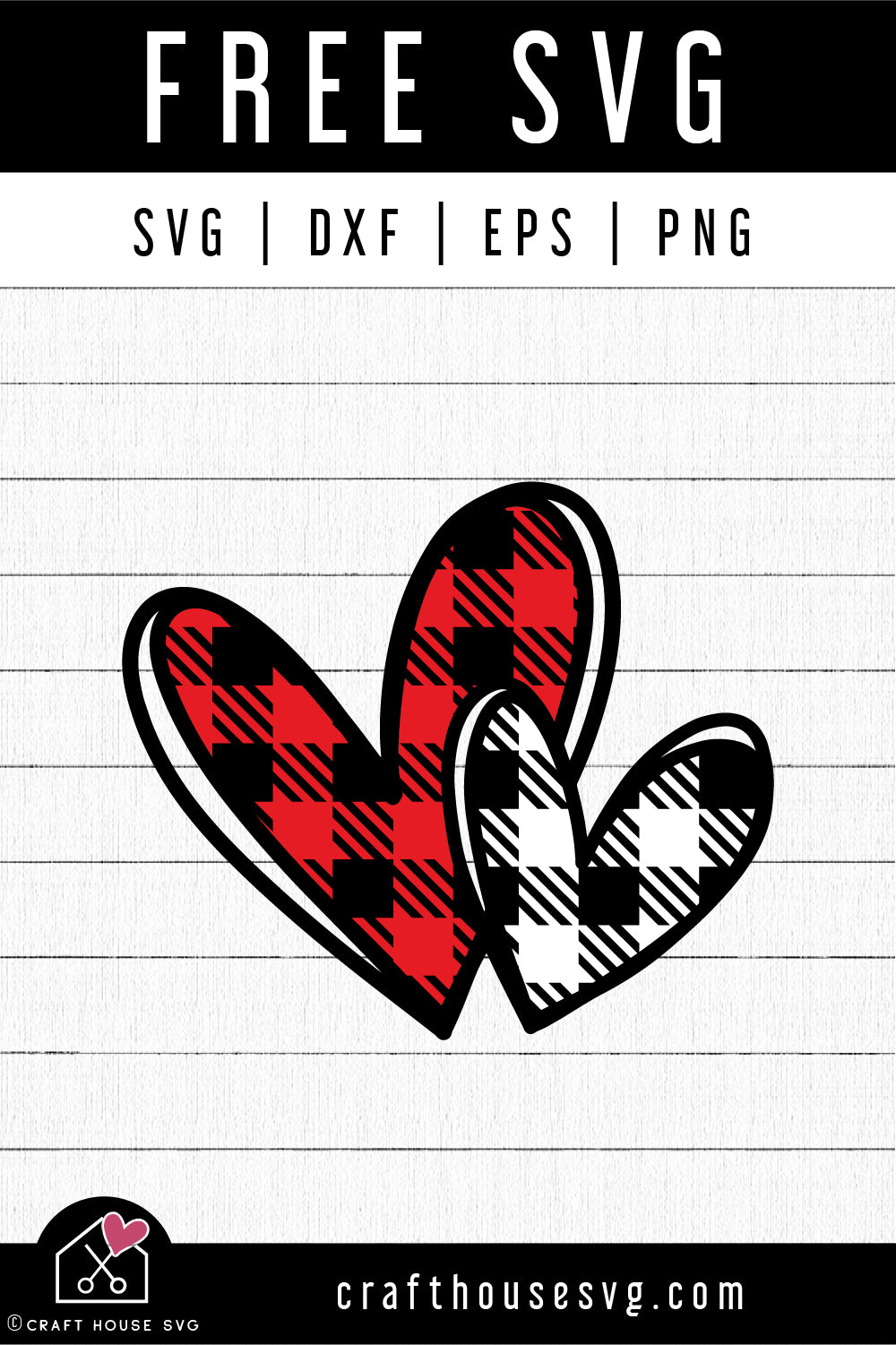 FREE Plaid Hearts SVG Valentine shirt cut file FB392 - Craft House SVG
