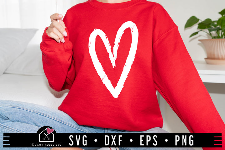 FREE Distressed Heart SVG Valentine shirt cut file FB393