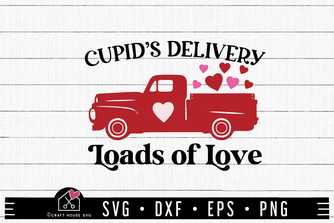 FREE Cupids Delivery Loads of Love SVG Valentine Sign cut file FB394