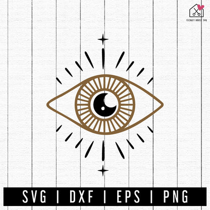 FREE Celestial Eye Moon SVG Mystical cut file FB396