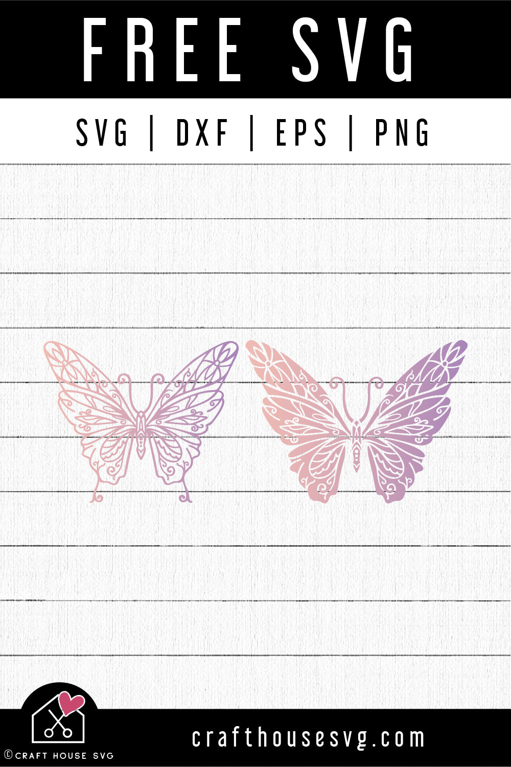 FREE Butterfly Mandala SVG FB397 - Craft House SVG