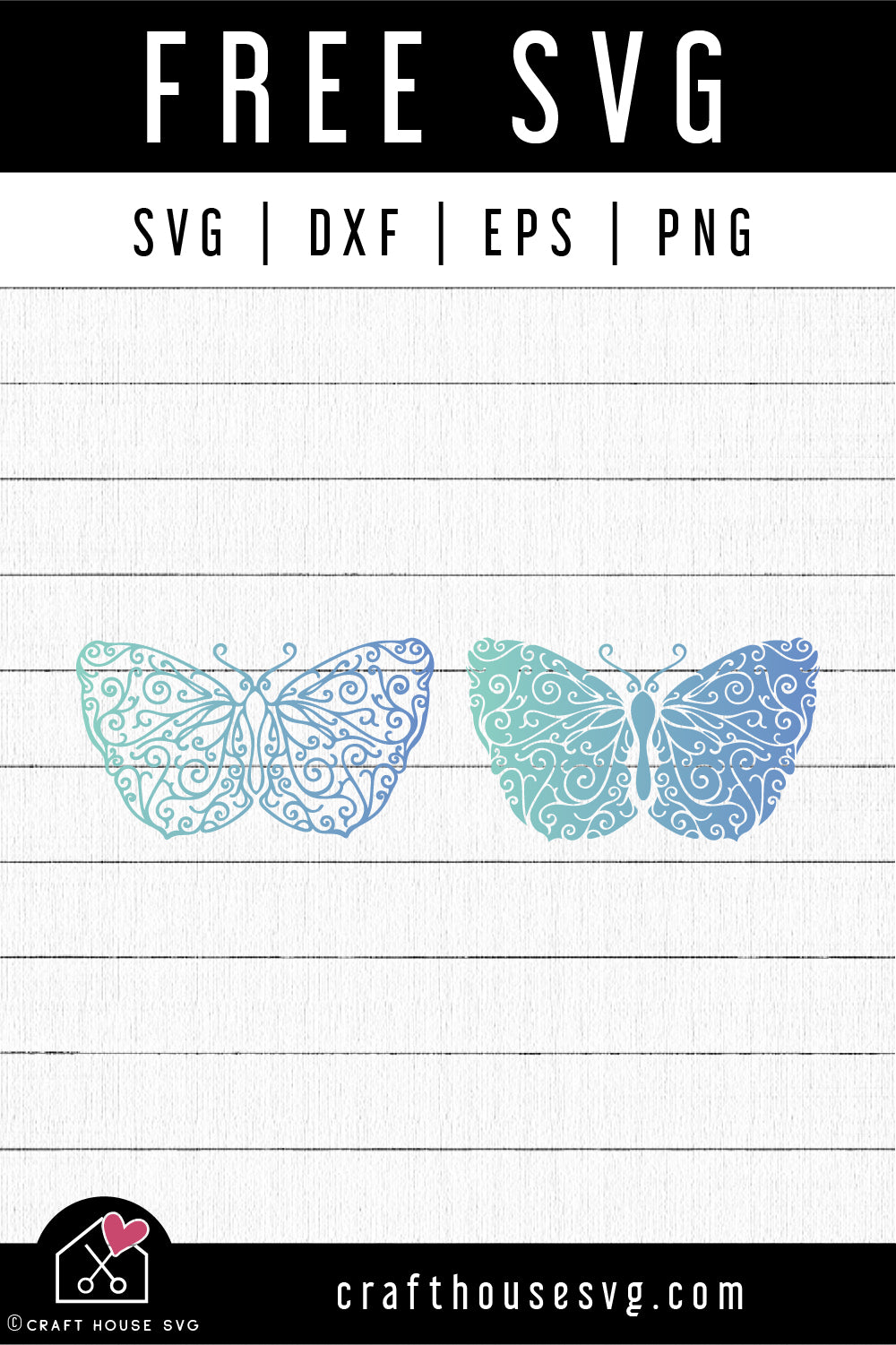 FREE Butterfly Mandala SVG FB398 - Craft House SVG