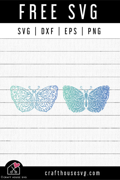FREE Butterfly Mandala SVG FB398
