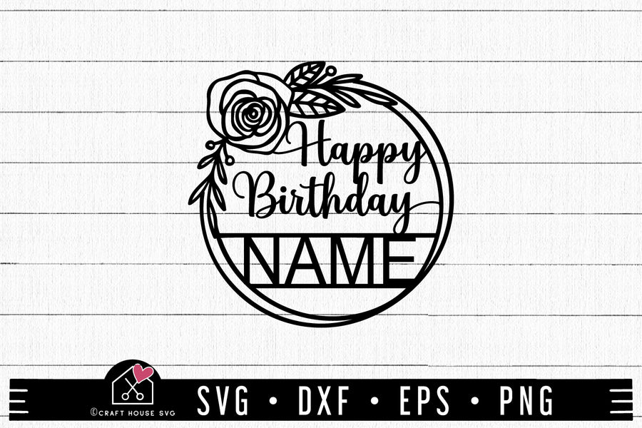 FREE Happy Birthday SVG Cake Topper Cut File FB400 - Craft House SVG