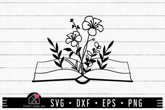 FREE Book Wildflowers SVG Flowers cut file FB401 - Craft House SVG