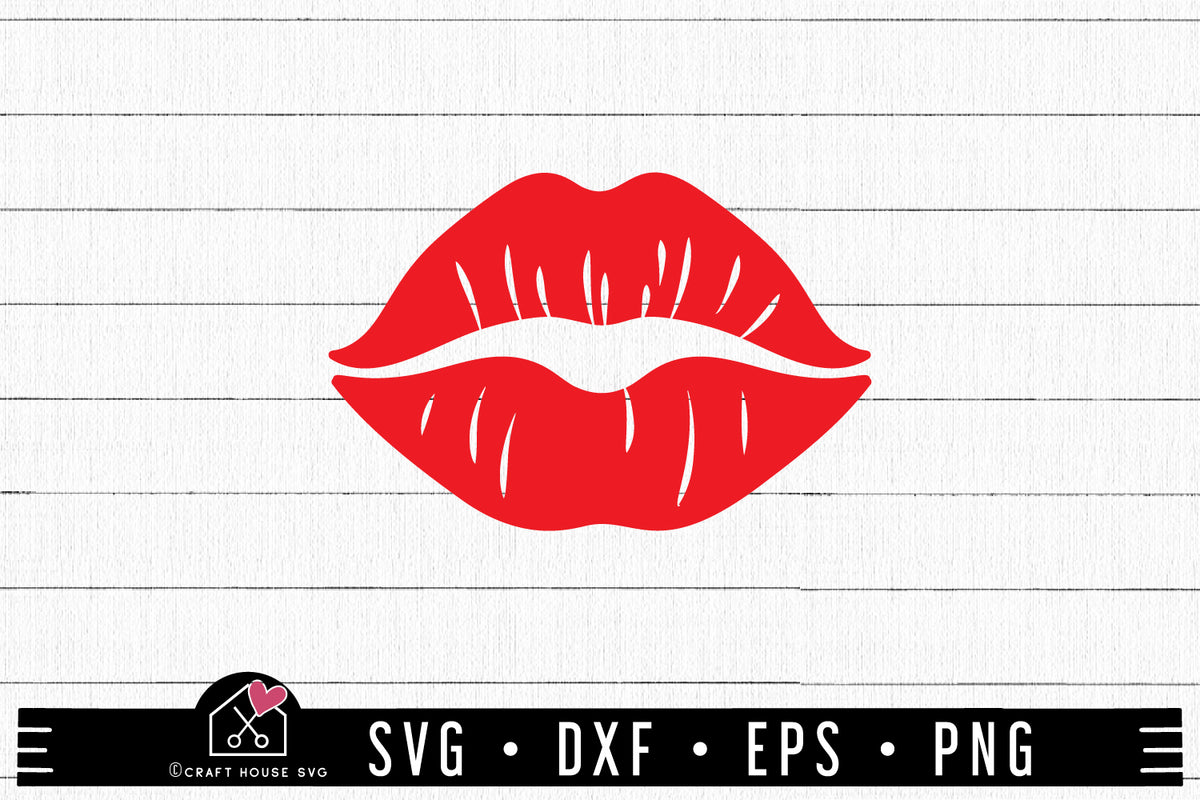 FREE Lips SVG Kisses cut file - Craft House SVG