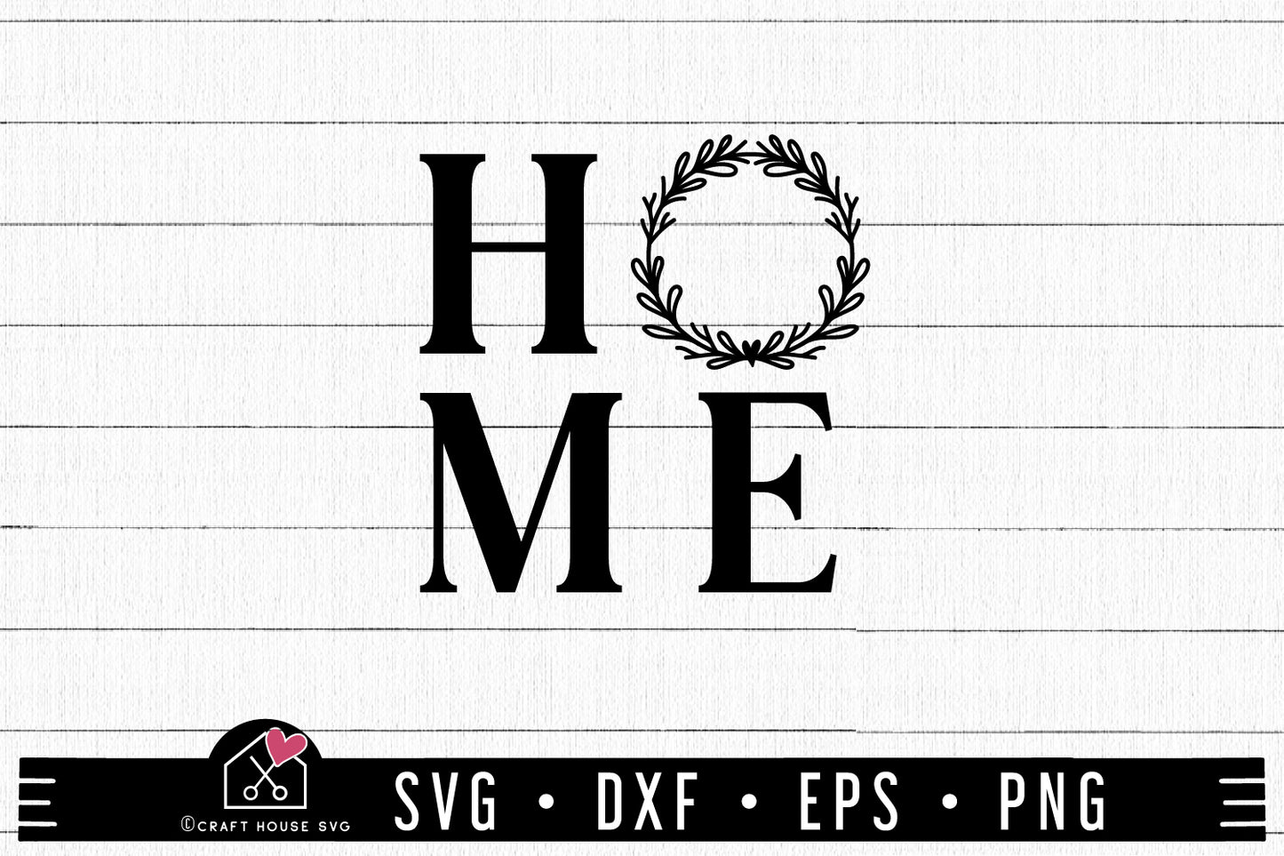 FREE Home Wreath Sign SVG cut file FB408 - Craft House SVG