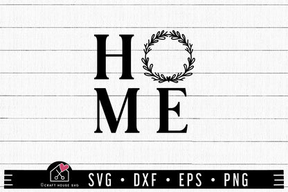FREE Home Wreath Sign SVG cut file FB408 - Craft House SVG