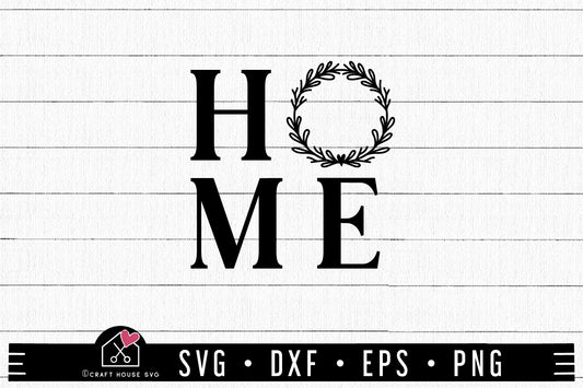 FREE Home Wreath Sign SVG cut file FB408 - Craft House SVG