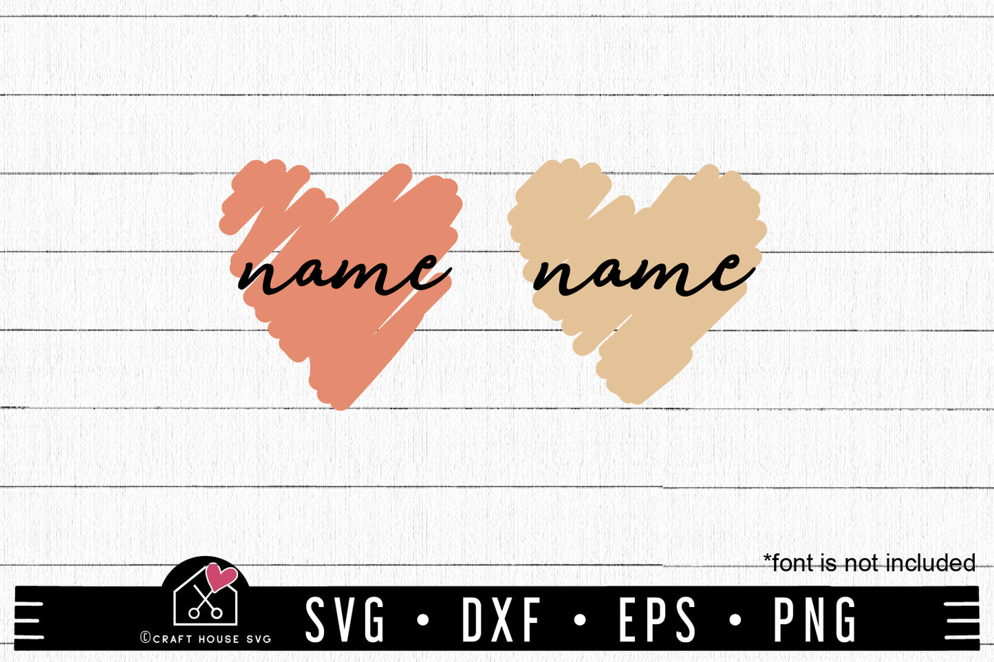 FREE Heart Paint Brush Stroke SVG FB415 - Craft House SVG