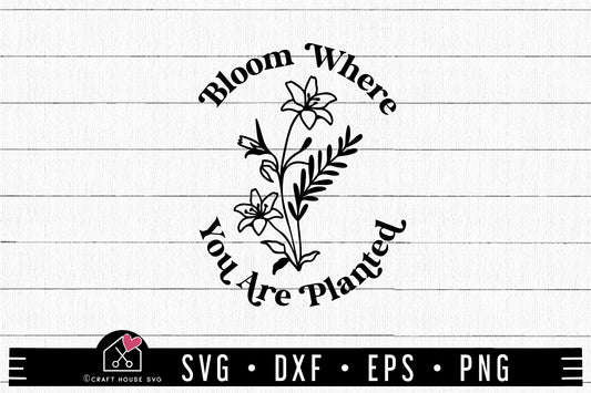 FREE Bloom Where You Are Planted SVG FB416 - Craft House SVG
