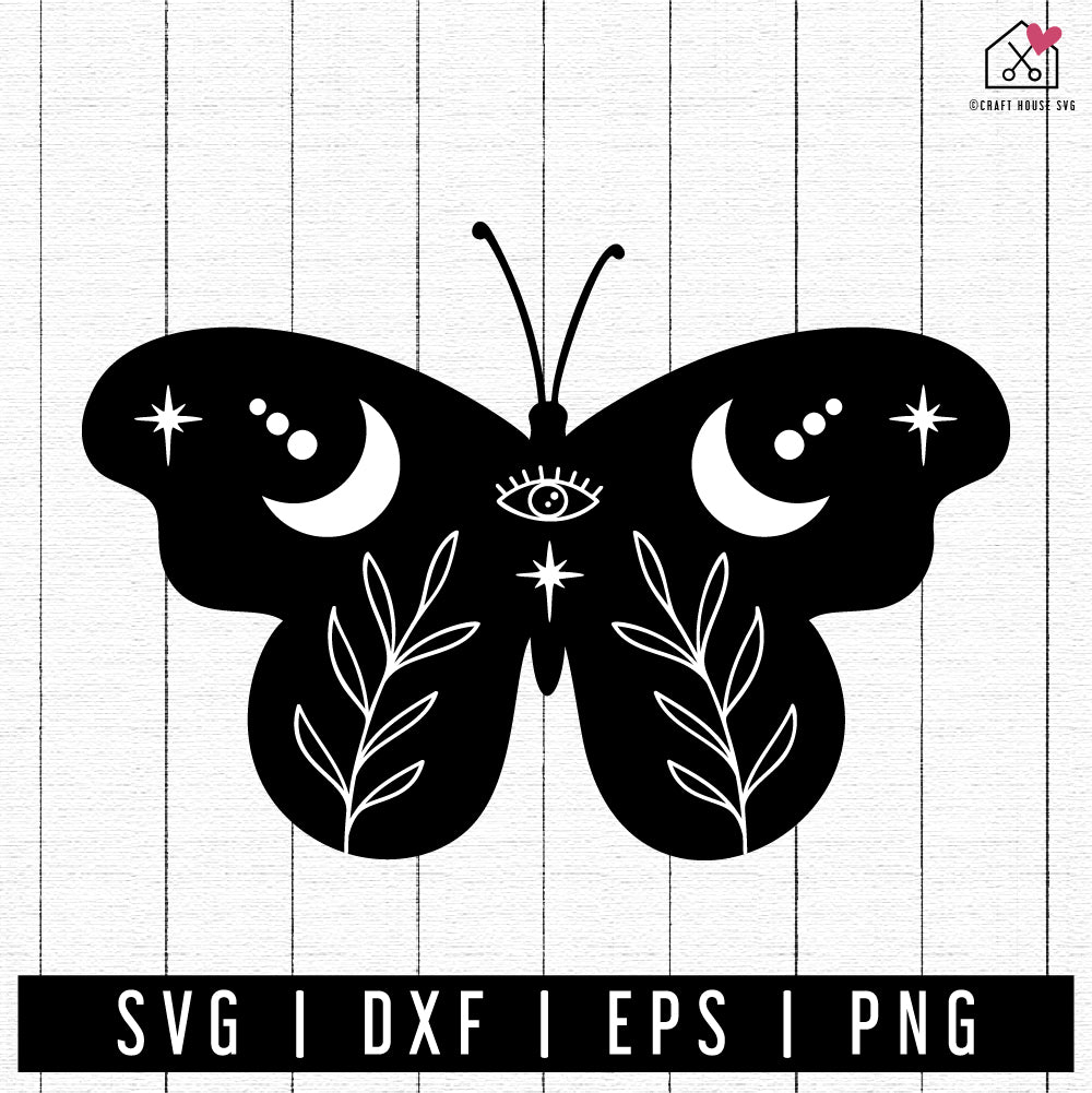 FREE Celestial Butterfly SVG FB419 - Craft House SVG