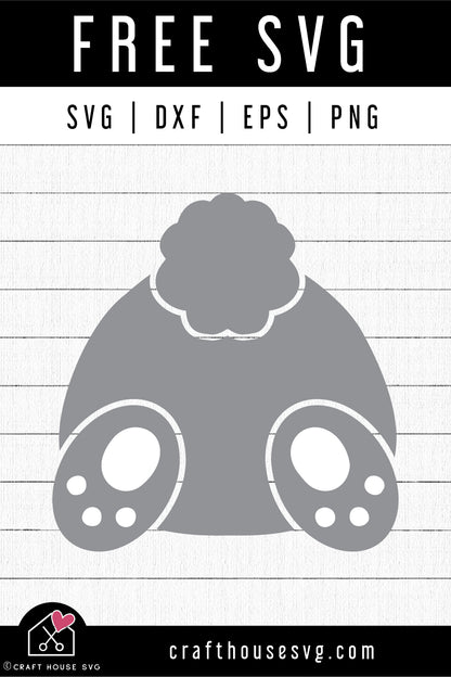 FREE Bunny Bum SVG FB422 - Craft House SVG