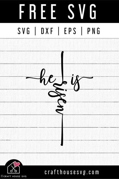 FREE He Is Risen SVG FB425 - Craft House SVG