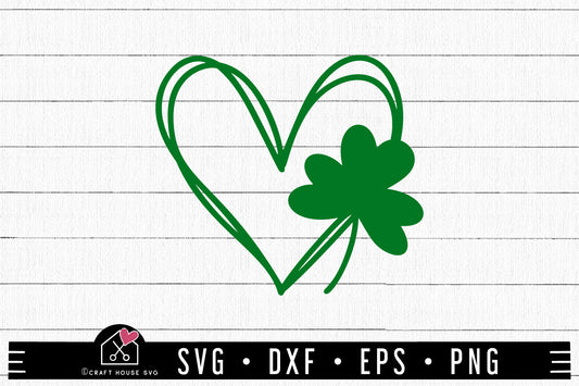 FREE Shamrock Heart SVG FB426 - Craft House SVG