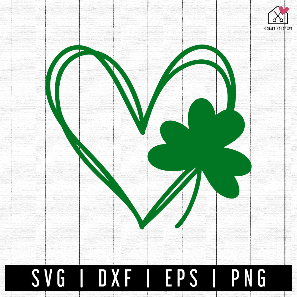 FREE Shamrock Heart SVG FB426 - Craft House SVG
