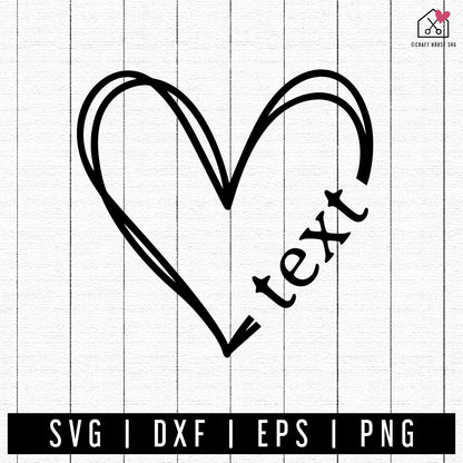 FREE Sketch Heart SVG FB428