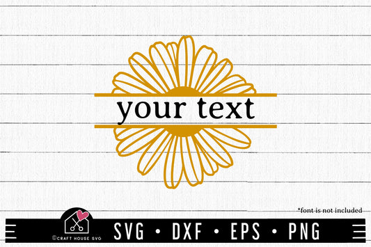 FREE Daisy Split Monogram SVG FB429 - Craft House SVG
