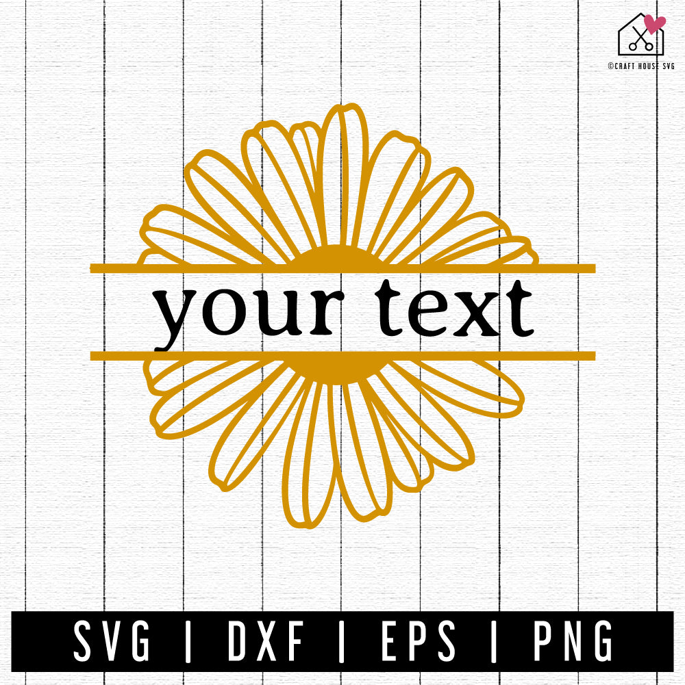 FREE Daisy Split Monogram SVG FB429 - Craft House SVG