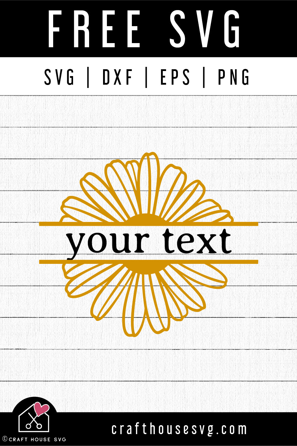FREE Daisy Split Monogram SVG FB429 - Craft House SVG