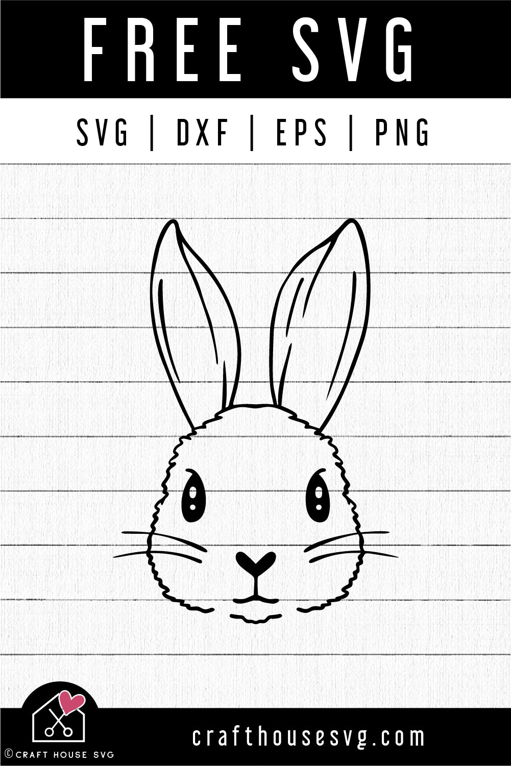 FREE Easter Bunny SVG FB430 - Craft House SVG