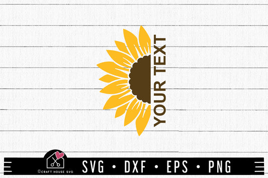 FREE Half Sunflower SVG | FB435 - Craft House SVG
