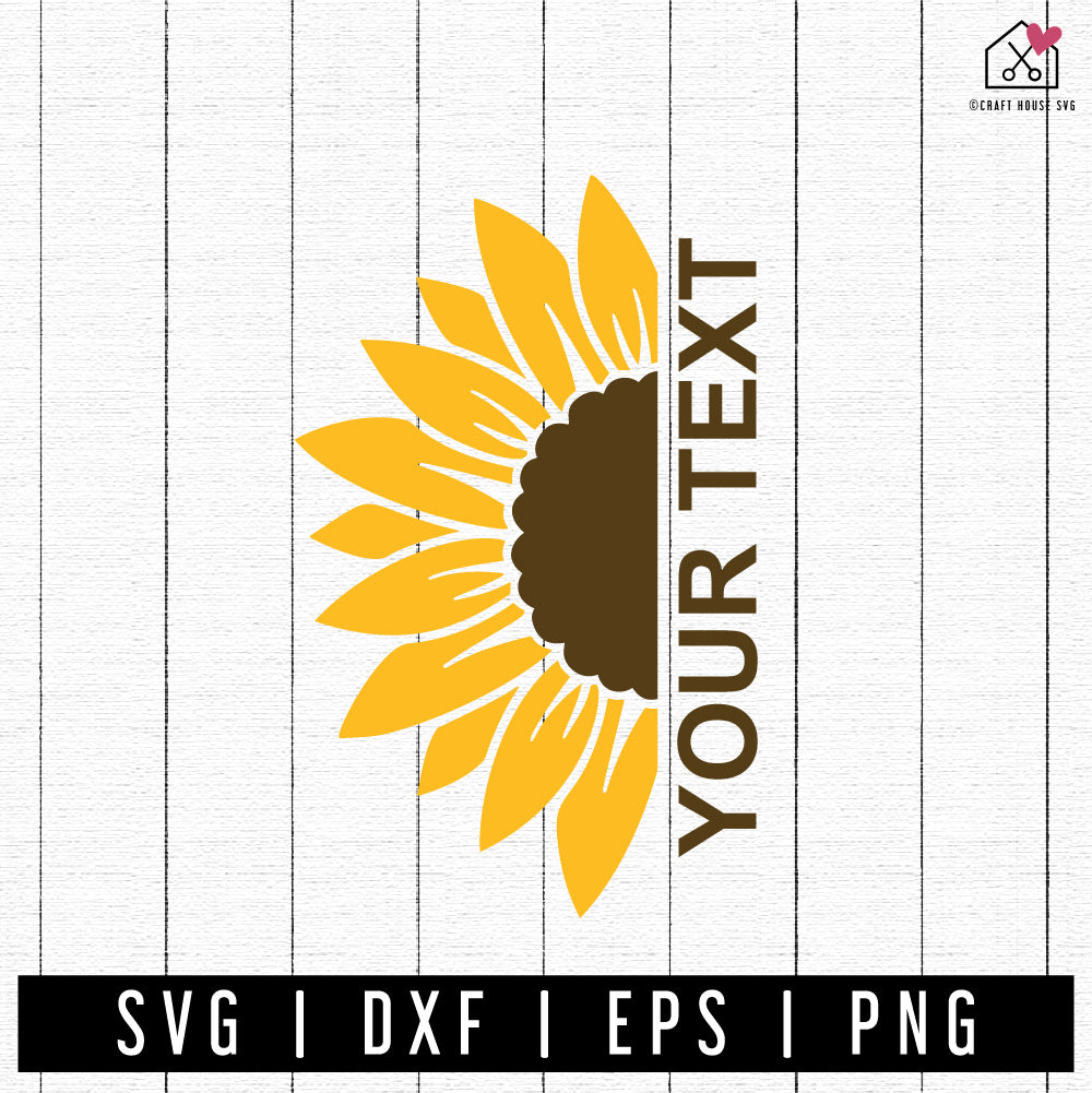 FREE Half Sunflower SVG | FB435 - Craft House SVG