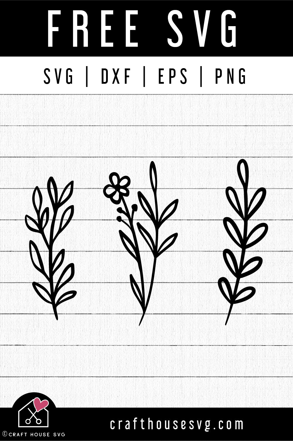 FREE Branches SVG Leaves Cut File | FB442 - Craft House SVG