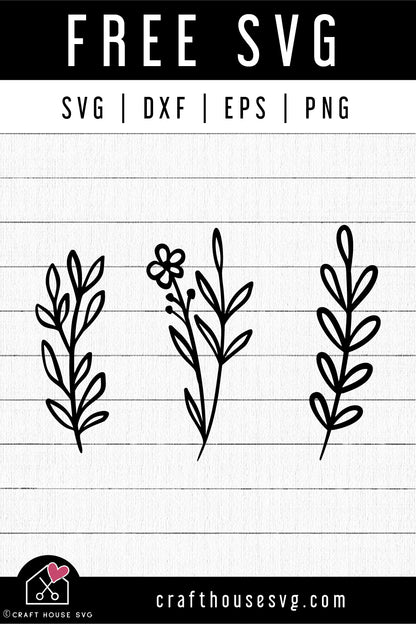 FREE Branches SVG Leaves Cut File | FB442 - Craft House SVG