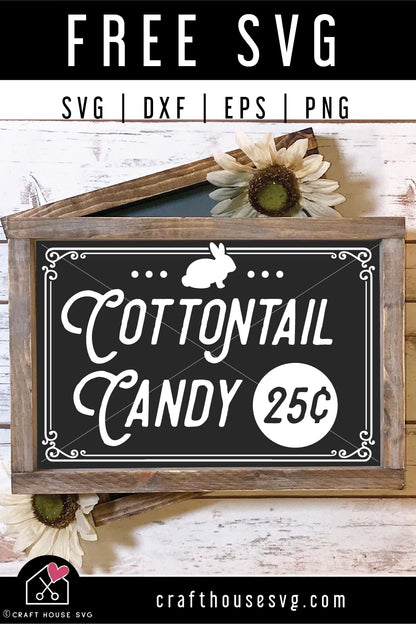 FREE Cottontail Candy 25 Cent SVG Easter cut file | FB443