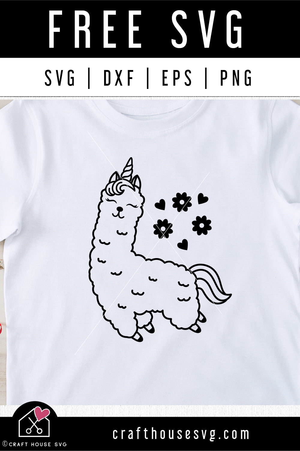 FREE Llama Unicorn SVG Cut File | FB451 - Craft House SVG