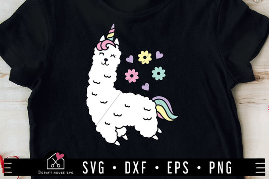 FREE Llama Unicorn SVG Cut File | FB452