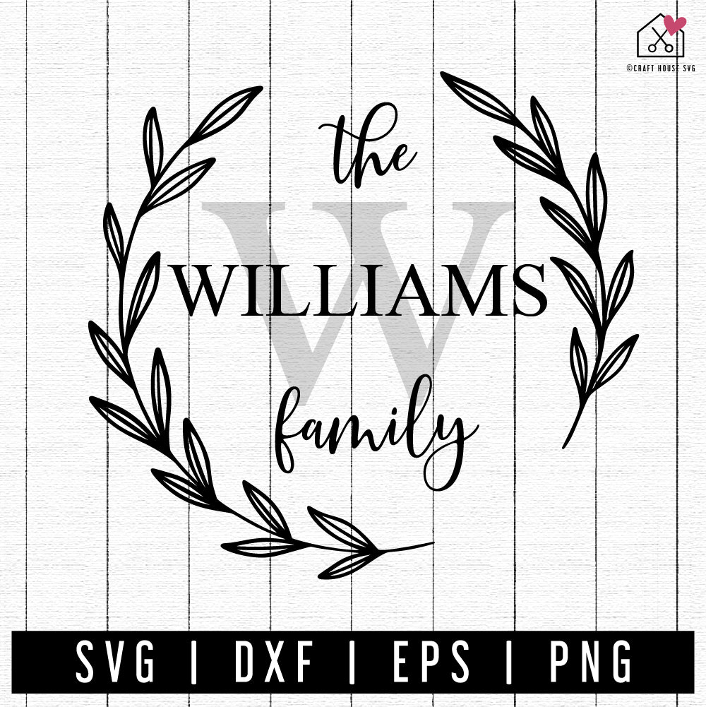 FREE Family Monogram SVG Farmhouse sign Cut File | FB455 - Craft House SVG