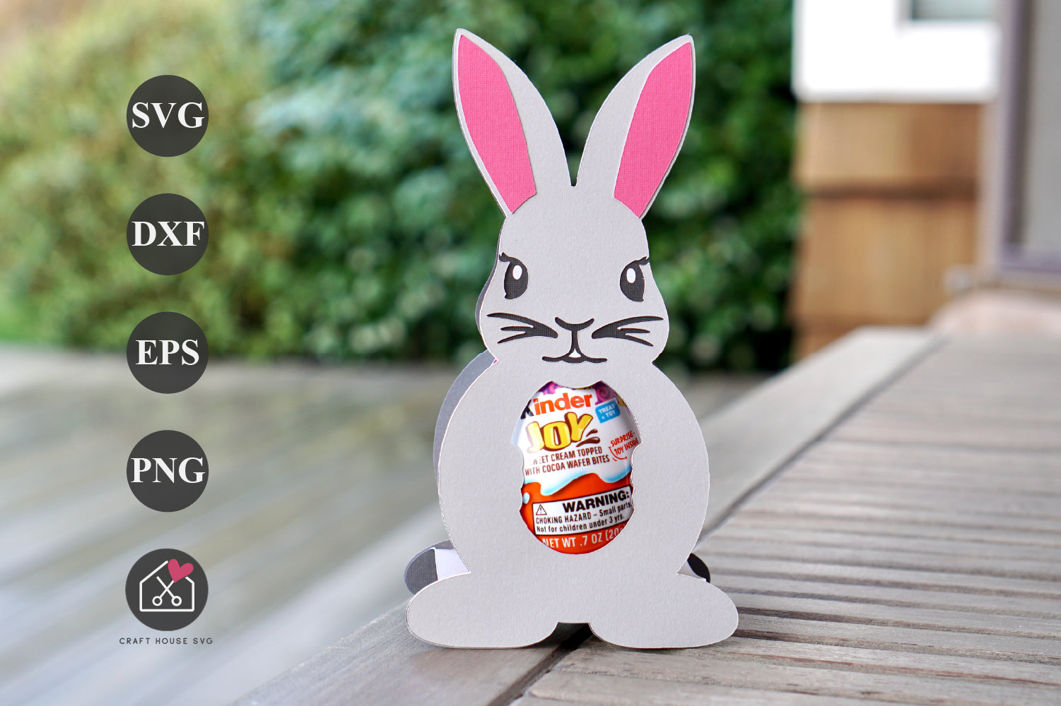 FREE Bunny Egg Holder SVG Easter Rabbit Cut File | FB457 - Craft House SVG