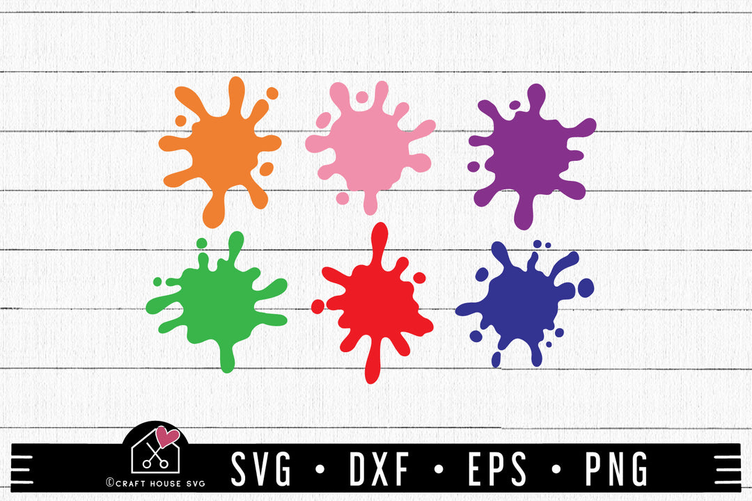 FREE Paint Splatter SVG Color Splash Cut File | FB459