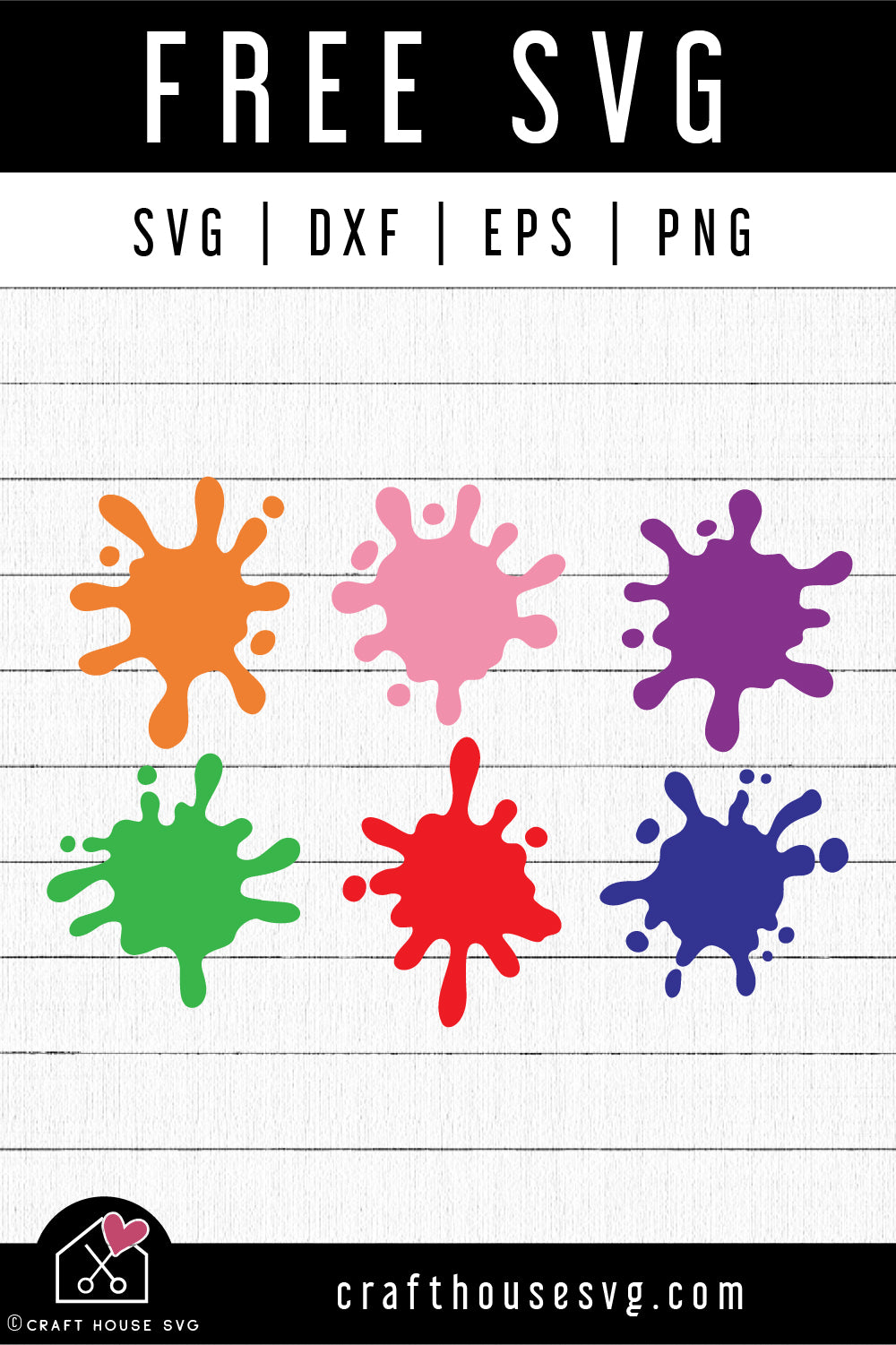 FREE Paint Splatter SVG Color Splash Cut File | FB459