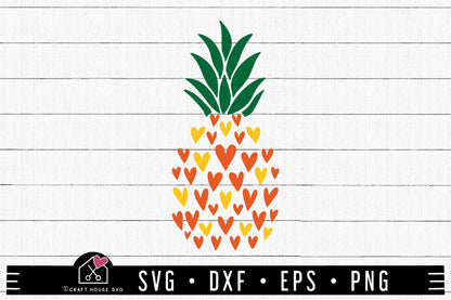 FREE Heart Pineapple SVG Summer Cut File | FB462 - Craft House SVG